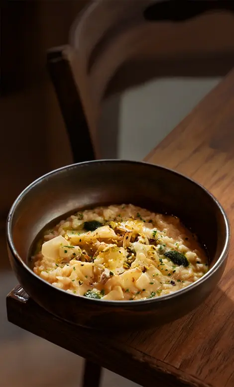 risotto de cuatro quesos en Chambao Madrid