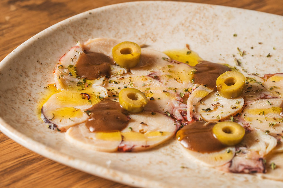 Octopus Carpaccio at Chambao Madrid