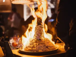 Lucifer steak cut at Chambao for Easter Week in Madrid