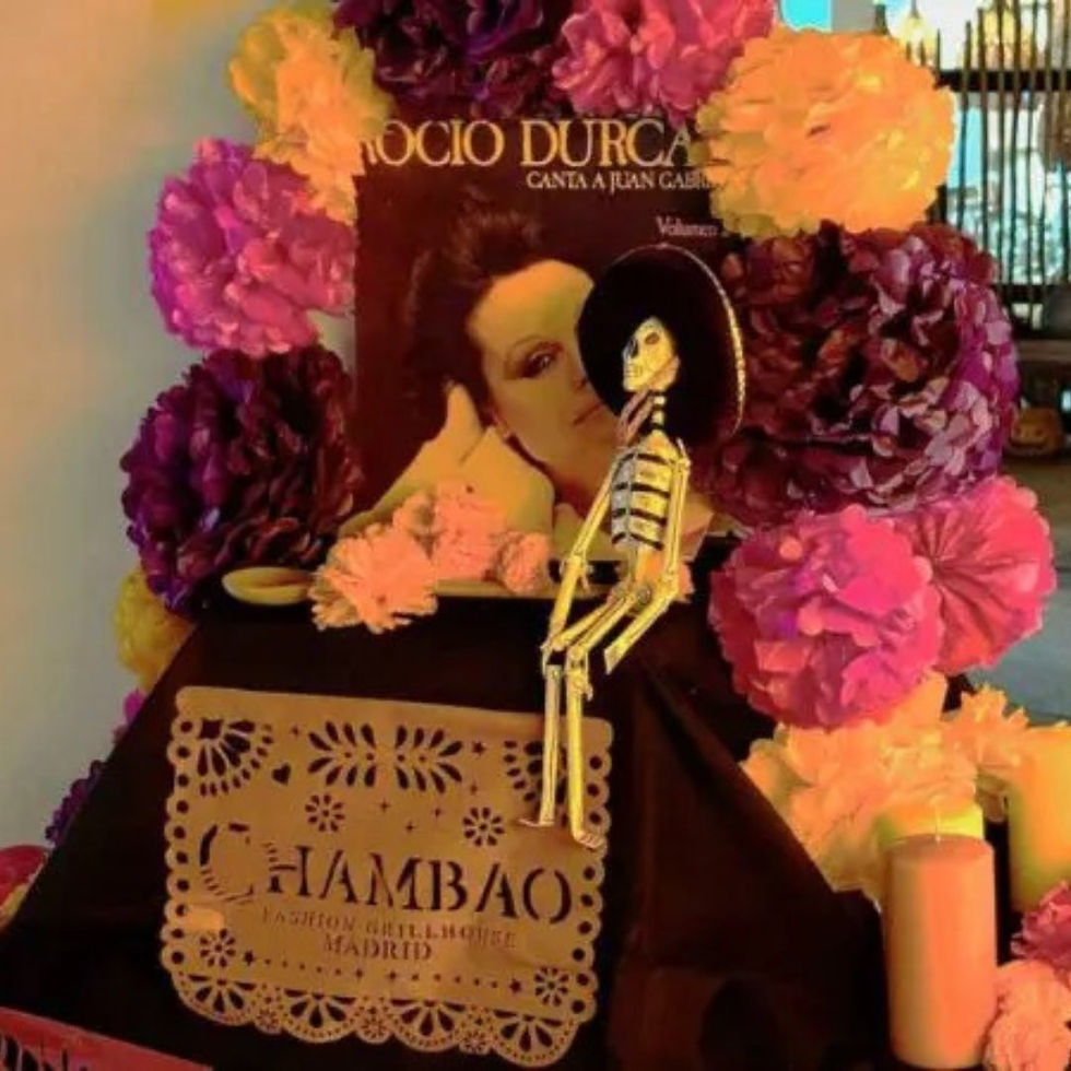 Rocío Dúrcal comes alive in Chambao Madrid’s Día de Muertos altar.